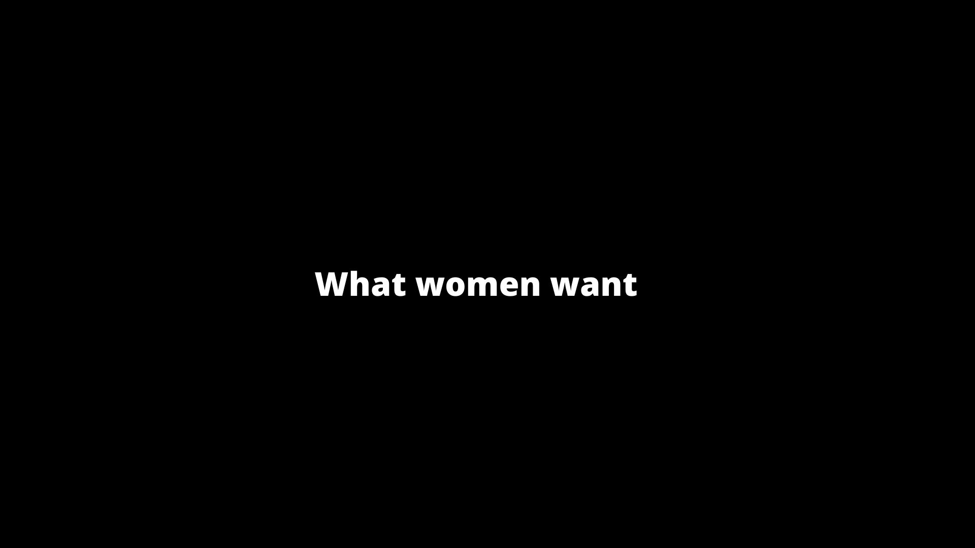image for What women want