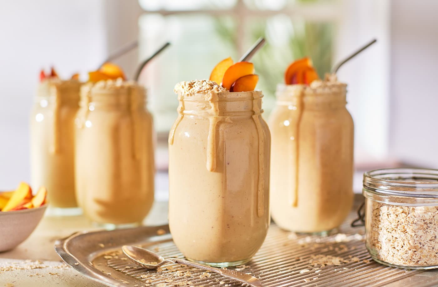 image for Smoothie με Κεφίρ, γιαούρτι και ροδάκινο