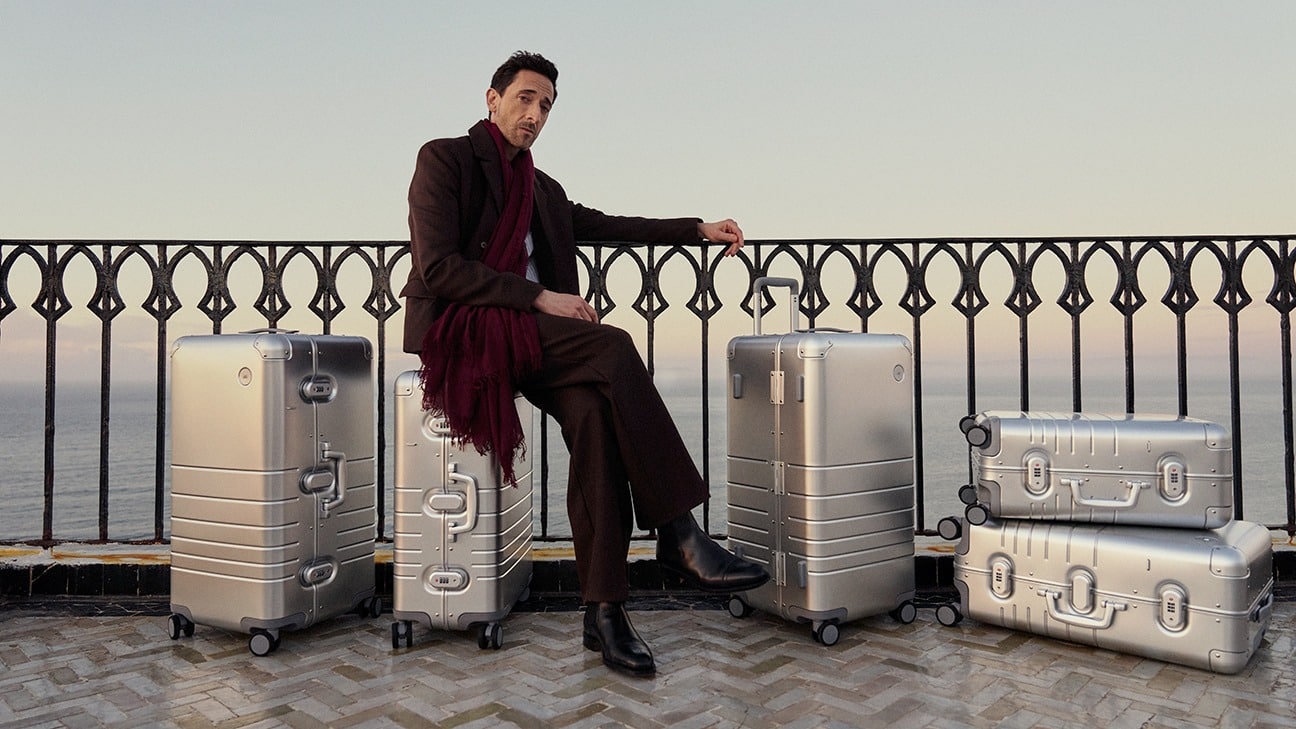 image for Adrien Brody as the face of Monos luggage