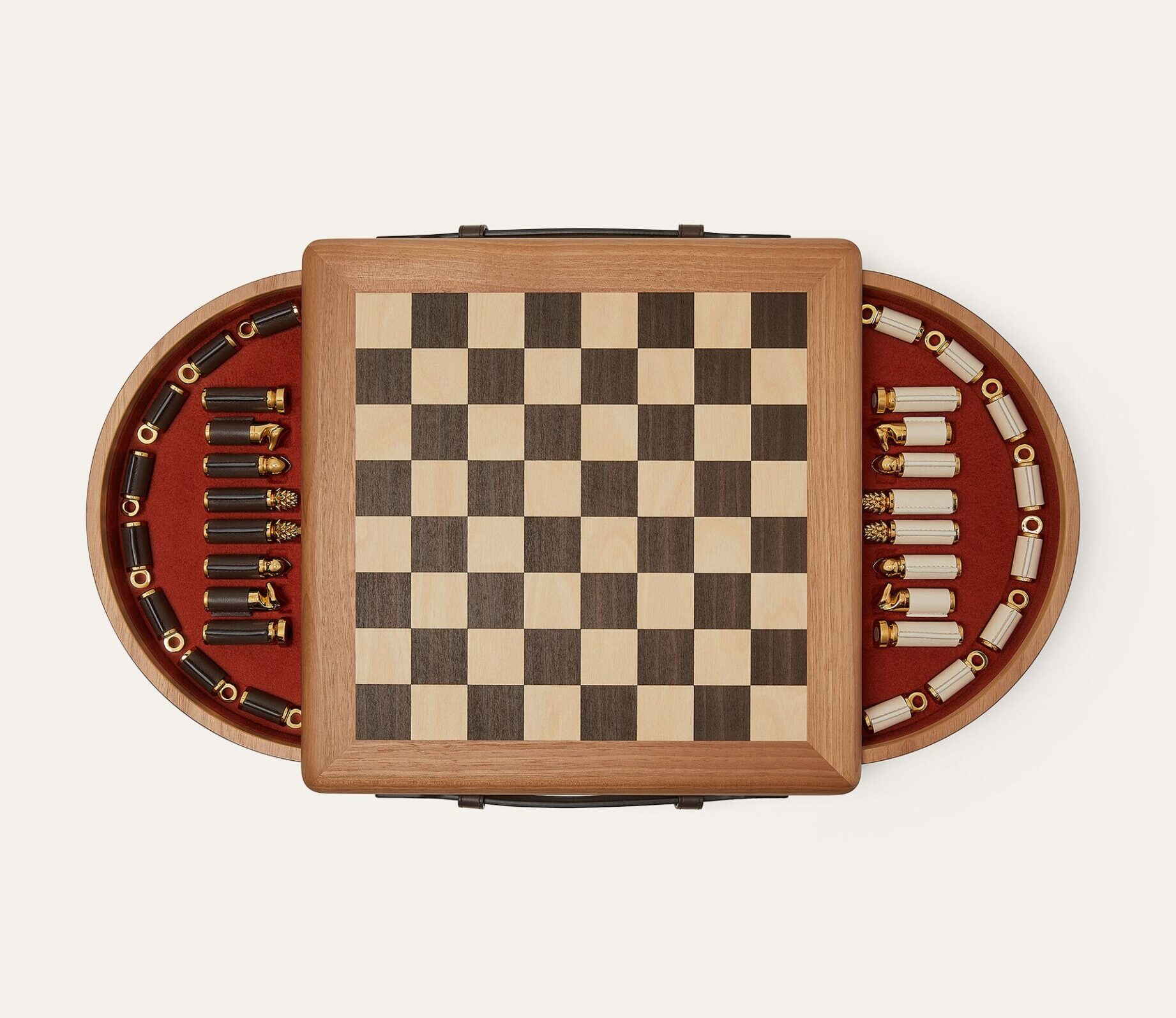 image for Suitcase Stripe Intarsia Chess Board